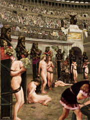 Roman slaves are tortured on the arena!